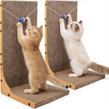 L-Shape Vertical Cat Scratching Board - 23.6 Inch Jumbo Scratcher for Maine Coons